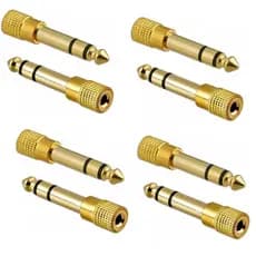 Kit Adaptador P2 P10 Gold estereo Fones som Mixer Monitor PA