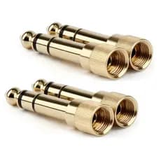 Plug Adaptador P2 P10 Rosca Gold  Fones Senheiser Sony Pionner Akg Amplificador