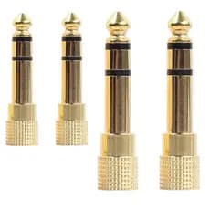 Adaptador P2 P10 Gold estereo Fones som Mixer Amplificador