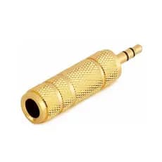 Plug Adaptador P10 P2 Stereo Gold Microfone Violão Amplificador