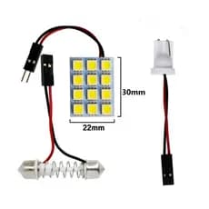2 Placa Led 5050 12V Adaptadores T10 Torpedo Teto Mala Placa Gol Onix