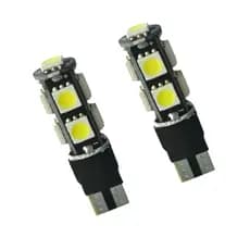 Par Lâmpada Strobo Led T10 12v 2 Funçoes Lanterna Farol Xenon