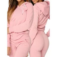 Blusa de frio Feminina Moletom Flanelado Grosso Macio e confortavel Com Bolsos E Capuz