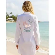 Saida De Praia Longa Feminina Kit 9 Unidades Personalizadas
