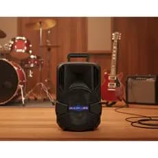 Caixa Karaokê Bluetooth 30W com LED e Microfone