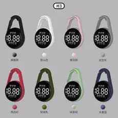 Novo relógio de parede eletrônico LED H3 impermeável Luminosa mochila portátil pingente pingente estudante crianças reló