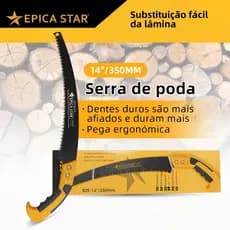 Serra tico-tico profissional de 14 polegadas para jardinagem, 350mm campismo e corte de árvores