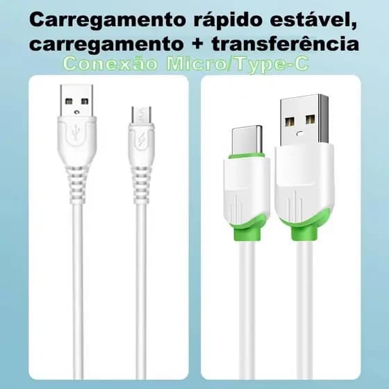 Cabo de Dados Type-C/Micro USB , 2.1A Rapido Carregamento 1M，com chip E-Marker embutido para Cabo Carregador rapido