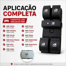 Botão Comando Vidro Elétrico Fiat Argo 2017 a 2025 Interruptor Painel Porta Original Novo