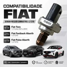 Sensor Pressão Combustível Fiat Jeep Toro Pulse Abarth Fastback Abarth Compass Renegade T270 1.3 Turbo Original Mopar