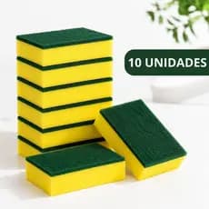 KIt 10 Unidades de Esponja Lava Louça Espuma & Poliuretano | Multiuso