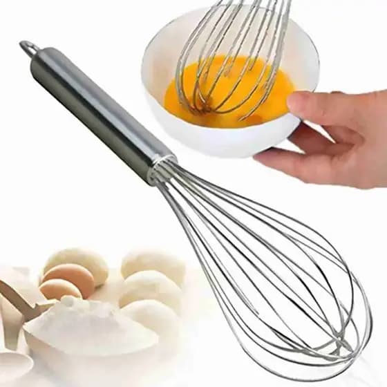 Fue Batedor De Ovos Inox Reforçado 25cm fouet Profissional para Omelete e Massas