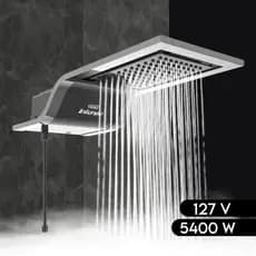 Ducha Eletronica 127V Chuveiro 7800W  Intense Black Fame Economia Pressão Haste Removível