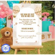 Quadro Placa Decorativa Fundo Bege Balão |Que Bom Que Você Veio MDF