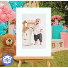 Quadro Decorativo Aniversario Assinatura Sua Foto Aqui