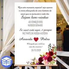 Placa Quadro Casamento Decoração Recepção Seja Bem Vindo A Mais Um Capitulo