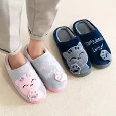 Chinelo Pantufa Gatinho Quentinha Antiderrapante Inverno Frio Macia Confortável