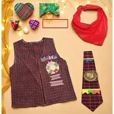 Kit Gravata Lenço e Retalho Adesivo Festa Junina Arraial Quermesse Acessórios