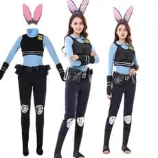 Fantasia de Policial Judy Hopps Festa Fantasia Carnaval Infantil e Adulto Cosplay