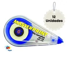 Corretivo Com Secagem Instantânea Caixa 12 Unidades Masterprint Corretiva em Fita