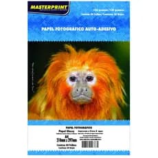 Papel Fotográfico 130g Adesivo Masterprint A4 Pacote 50 Folhas