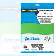 Sulfite 180g Offset Diplomata Color Plus Verde Escuro Colorido na Massa - Pacote 50 Folhas
