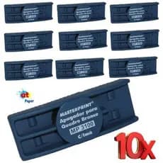 Kit 10 Apagador Quadro Branco Magnético Masterprint MP3100 C/ Ímã Escolar Escritório