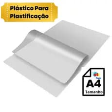 Plastifico Para Plastificação De Documentos Tamanho A4 125 Micra