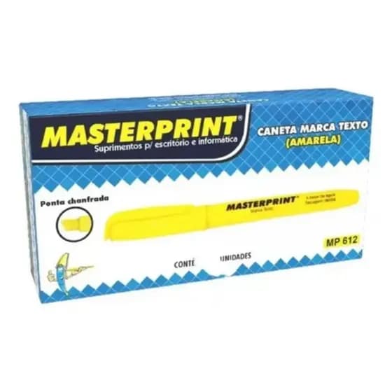 Marca Texto Amarelo Neon Caneta Marca Texto Masterprint