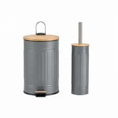 Kit Banheiro Moderno Lixeira Pedal + Escova Sofisticado Para Banheiro Aproveite!