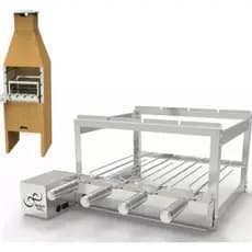 Gira Grill Churrasqueira Elétrica Inox 4 Espeto Giratório