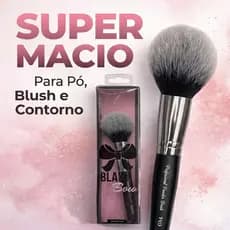 Pincel Profissional R103 para Pó e Blush – Cerdas Macias, Alta Cobertura, Acabamento Natural