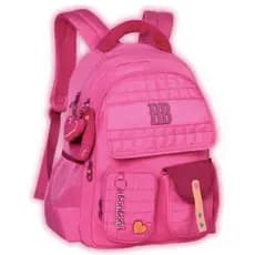 Bolsa Mochila Rebecca Bonbon Original Veludo Escolar Feminina Rosa Lilás Azul Com Bolsos Frontais