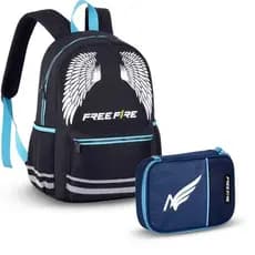 Kit Mochila de Costas + Estojo Organizador Free Fire - Edição Especial "Asas"