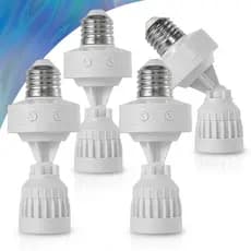 KIT 4 Sensor De Presença de Movimento Temporizador Com Fotocélula Para Lâmpada Soquete E27 Bivolt