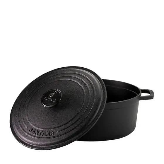 Caçarola Ferro Oval 2,5 Lts Forno Holandês C/tampa Santana