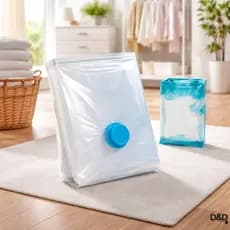 Kit 5 Sacos a Vácuo para Roupas Organizador Economiza Espaço Proteção contra Poeira Sujeira e Mofo .