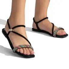 Rasteira Feminina Sandália Moda Verão Elegante Sem Salto Promoção
