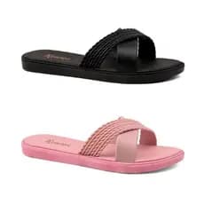 Kit 2 Pares Chinelo Sandália Feminino Solado Macio Promoção