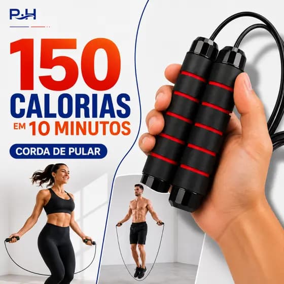 Corda de Pular Profissional Crossfit - 3 Metros - Ajustável + Rolamento 360° + Cabo de Aço + Espuma