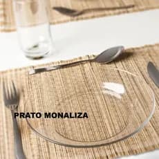 JOGO DE PRATOS FUNDOS / PRATO 22 CM / VIDRO TRANSPARENTE - KIT 6 8 12 18 24