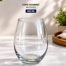 COPO GOURMET 450 ML DE VIDRO ELEGANTE GROSSO E RESISTENTE CASA-RESTAURANTE-BUFFET.