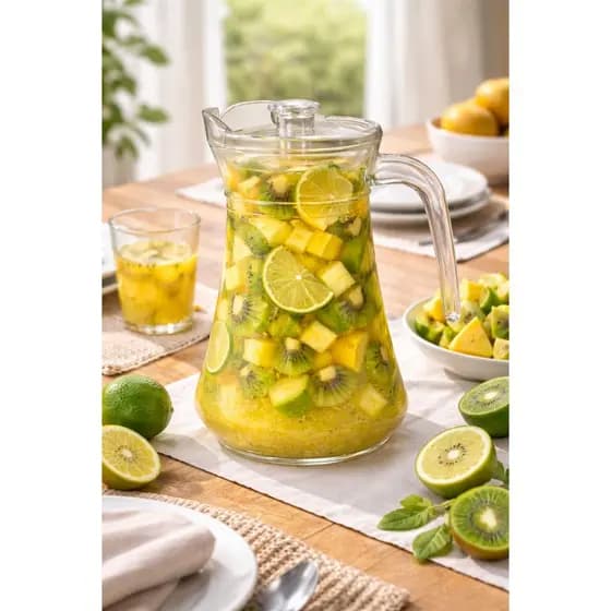 JARRA DE VIDRO CRYSTAL COM TAMPA ORIGINAL 1,6 LITROS CASA RESTAURANTE BUFFET ESCRITORIO