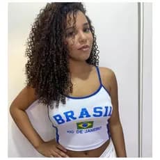 Regata feminina alcinha do Brasil para a Copa do Mundo