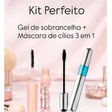 KIT Máscara Cílios A Prova D’Água 2 em 1 4D Tango + Gel Sobrancelhas Ruby Rose Brow Rise