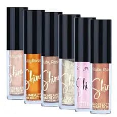 Delineador Líquido Glitter Ruby Rose Shine 6 Cores Brilhantes Colorido Festas Carnaval Junina
