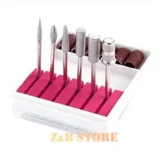 Kit 6 Brocas e 6 Lixas Para Lixa Elétrica – Acabamento Profissional em Unhas, Gel, Acrílico e Cutículas