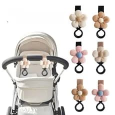Gancho de Carrinho de Bebê 3D Flor Acessórios de Carrinho de Bebê Artefato de Caminhada Gancho de Bolsa Multifuncional