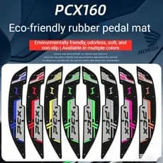 Tapete de Borracha Durável Compatível com Honda PCX160 – Pedal Antiderrapante 3D – 7 Cores (Esquerdo e Direito)