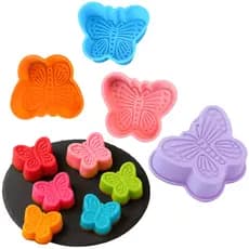 Forma de Silicone de Borboleta Bolinho Muffin Cupcake Kit 6 ou 12 Molde Pudim Molde Colorida